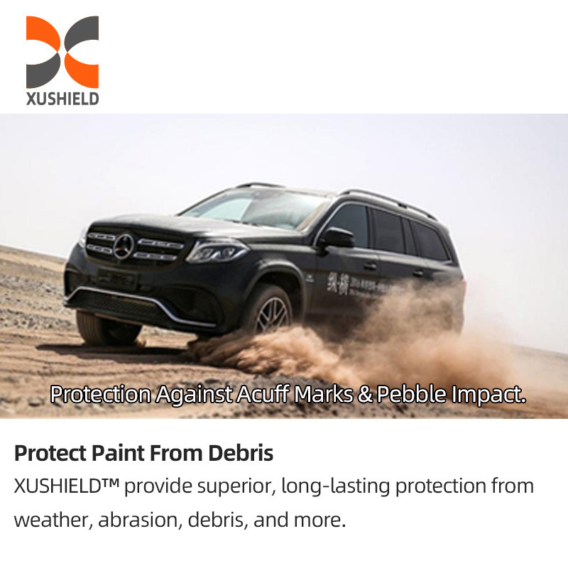 XUSHIELD 8.5mil उच्च चमकदार हाइड्रोफोबिसिटी उच्च गुणवत्ता विरोधी खरोंच गर्मी मरम्मत स्पष्ट टीपीयू कार पेंट सुरक्षा फिल्म