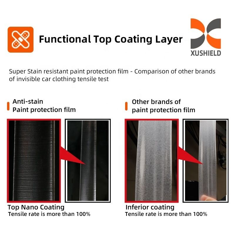 कारों के लिए काली टीपीएच/टीपीयू पीपीएफ सुरक्षा फिल्म 5-8 वर्ष
